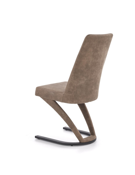 K338 Krzesło Eco-Skóra Brązowy - Klasyczna Elegancja