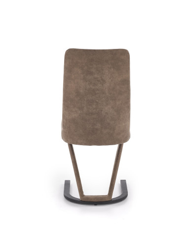 K338 Krzesło Eco-Skóra Brązowy - Klasyczna Elegancja