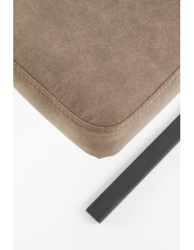 K338 Krzesło Eco-Skóra Brązowy - Klasyczna Elegancja