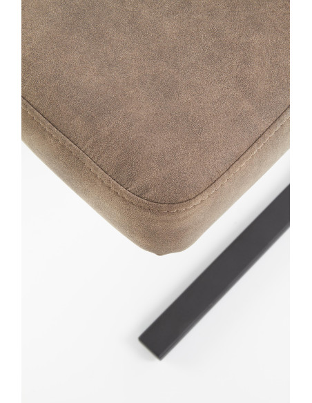 K338 Krzesło Eco-Skóra Brązowy - Klasyczna Elegancja