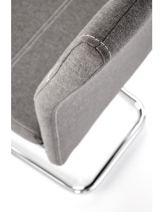 K349 Krzesło na Płozach Chrom/Popiel - Design i Komfort 2