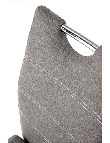 K349 Krzesło na Płozach Chrom/Popiel - Design i Komfort