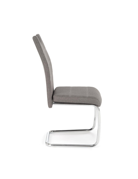 K349 Krzesło na Płozach Chrom/Popiel - Design i Komfort