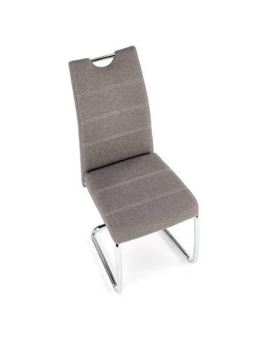 K349 Krzesło na Płozach Chrom/Popiel - Design i Komfort