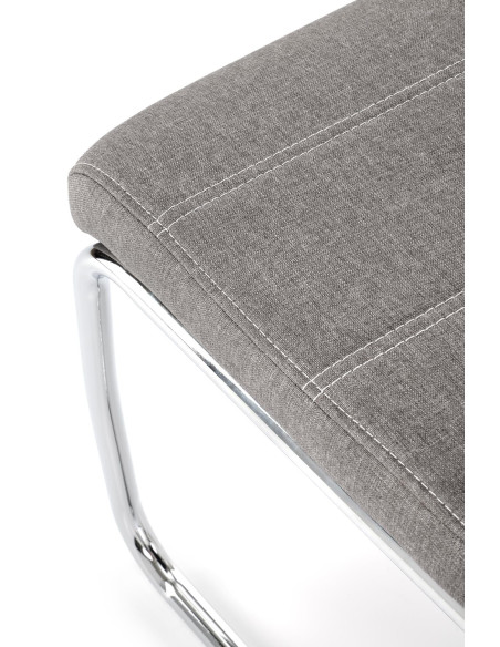 K349 Krzesło na Płozach Chrom/Popiel - Design i Komfort