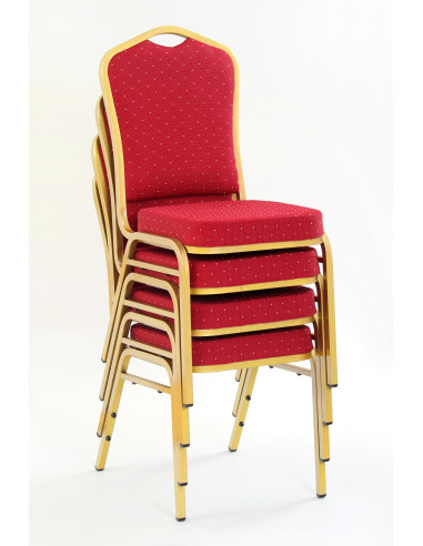 K66 Krzesło Bordowy ze Stelażem Złotym - Luksus i Prestiż