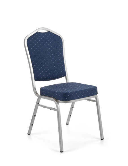 K66S Krzesło Niebieski ze Stelażem Srebrnym - Elegancja i Styl