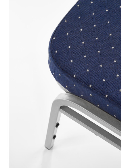 K66S Krzesło Niebieski ze Stelażem Srebrnym - Elegancja i Styl