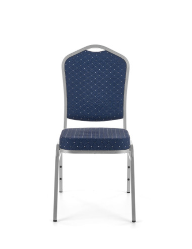 K66S Krzesło Niebieski ze Stelażem Srebrnym - Elegancja i Styl