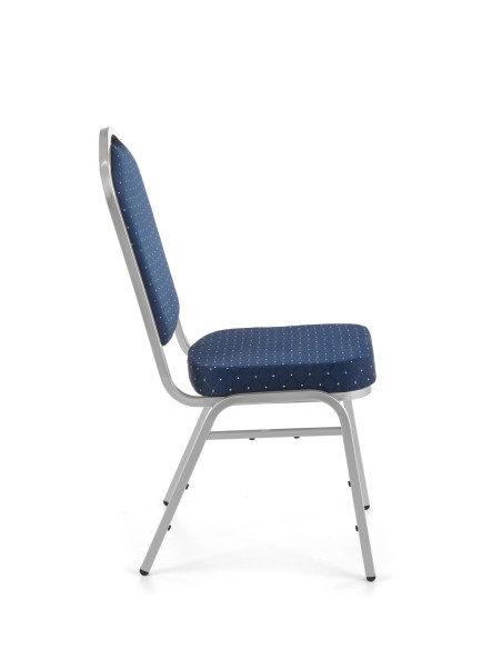 K66S Krzesło Niebieski ze Stelażem Srebrnym - Elegancja i Styl