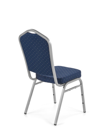 K66S Krzesło Niebieski ze Stelażem Srebrnym - Elegancja i Styl