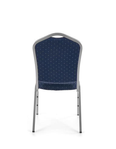 K66S Krzesło Niebieski ze Stelażem Srebrnym - Elegancja i Styl