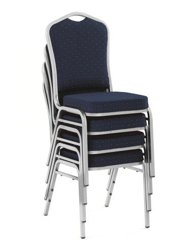 K66S Krzesło Niebieski ze Stelażem Srebrnym - Elegancja i Styl