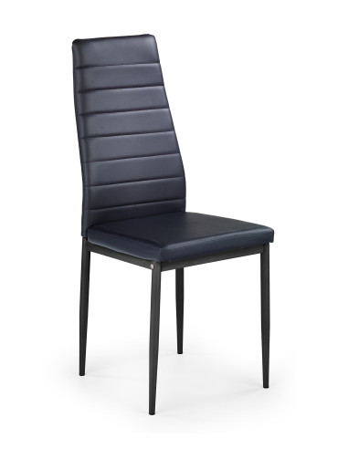 K70 C Krzesło Stalowe z Eco-Skórą Czarne - Elegancja i Styl