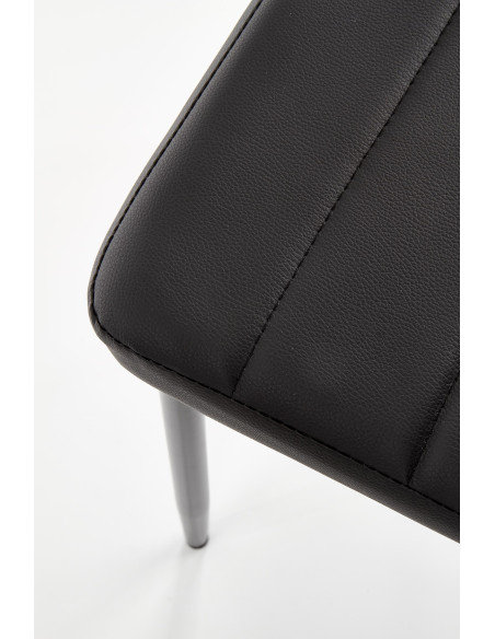 K70 C Krzesło Stalowe z Eco-Skórą Czarne - Elegancja i Styl