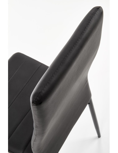 K70 C Krzesło Stalowe z Eco-Skórą Czarne - Elegancja i Styl
