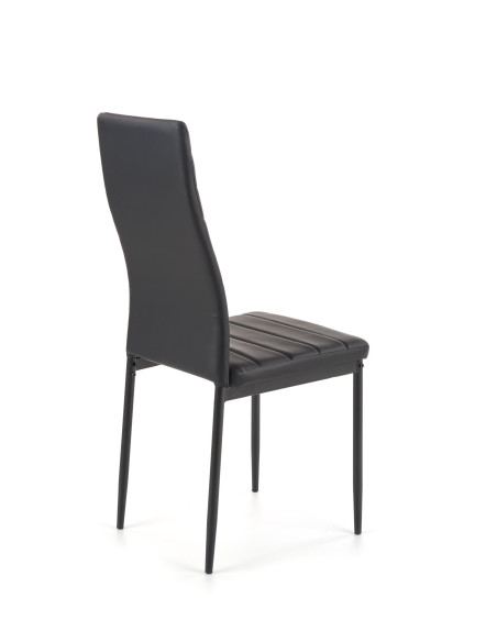 K70 C Krzesło Stalowe z Eco-Skórą Czarne - Elegancja i Styl