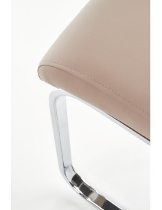 K85 Krzesło na Płozach Chrom/Eco-Skóra Cappuccino Elegancja 2
