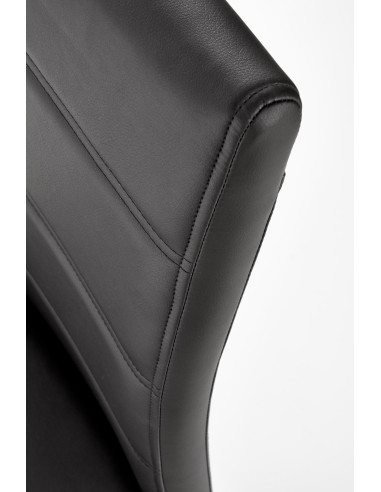 K85 Krzesło na Płozach Chrom/Czarna Eco-Skóra - Styl i Komfort