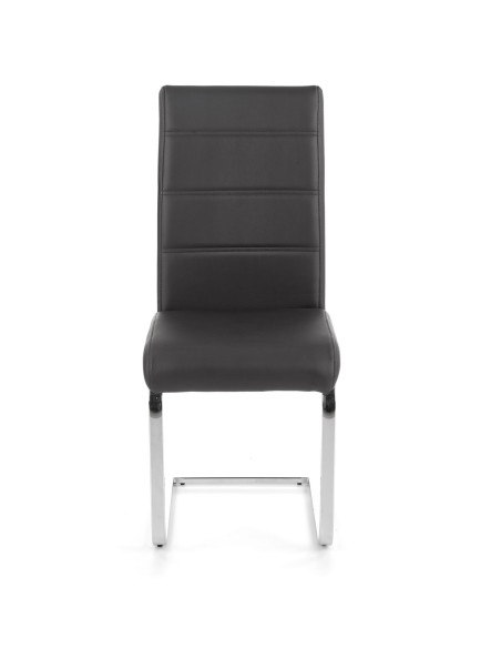 K85 Krzesło na Płozach Chrom/Czarna Eco-Skóra - Styl i Komfort