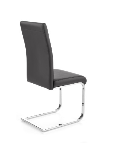 K85 Krzesło na Płozach Chrom/Czarna Eco-Skóra - Styl i Komfort