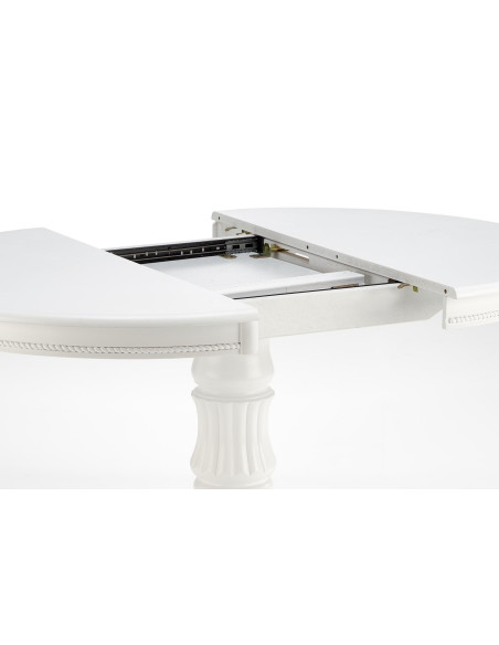 WILLIAM Okrągły Stół Rozkładany Biały - Funkcjonalność i Elegancja