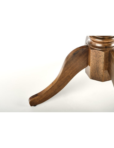 WILLIAM Stół Rozkładany Okrągły Ciemny Orzech - Klasyczny Styl