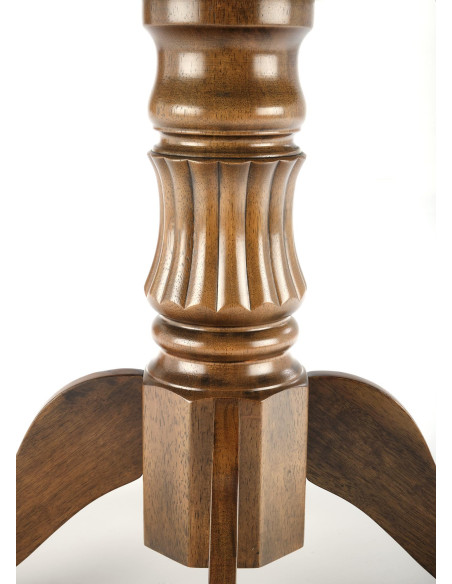 WILLIAM Stół Rozkładany Okrągły Ciemny Orzech - Klasyczny Styl