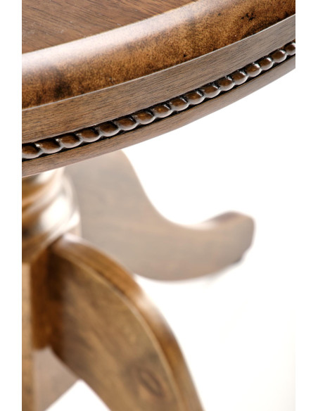 WILLIAM Stół Rozkładany Okrągły Ciemny Orzech - Klasyczny Styl