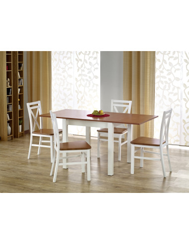 GRACJAN stół kolor olcha / biały 