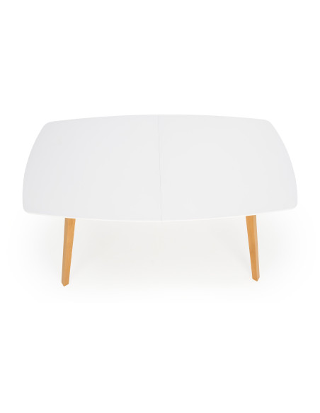 Stół rozkładany KAJETAN 135-185 cm  biały / dąb miodowy