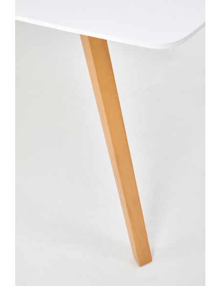 Stół rozkładany KAJETAN 135-185 cm  biały / dąb miodowy