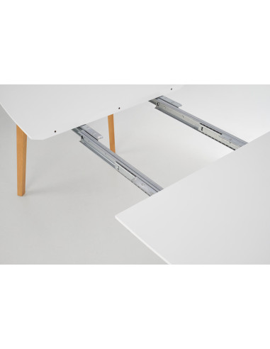 Stół rozkładany KAJETAN 135-185 cm  biały / dąb miodowy