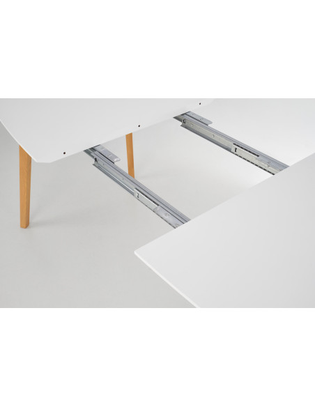 Stół rozkładany KAJETAN 135-185 cm  biały / dąb miodowy