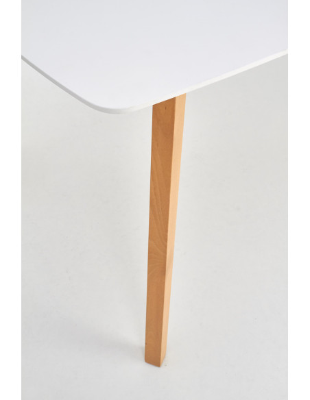 Stół rozkładany KAJETAN 135-185 cm  biały / dąb miodowy