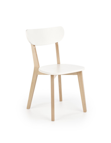 BUGGI Drewniane Krzesło Naturalny/Biały - Minimalizm i Elegancja