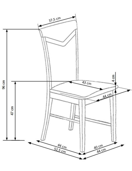 CITRONE Drewniane Krzesło Biały/Inari 23 - Elegancja i Nowoczesność