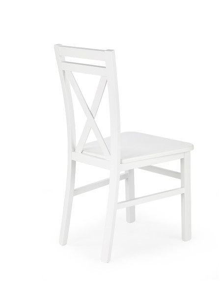 DARIUSZ 2 Drewniane Krzesło MDF Biały - Prostota i Elegancja
