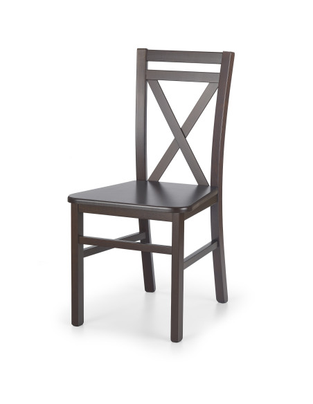 DARIUSZ 2 Krzesło Drewniane MDF Ciemny Orzech - Elegancja i Styl