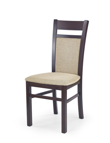 GERARD 2 Krzesło Drewniane Ciemny Orzech/Torent Beige - Klasa