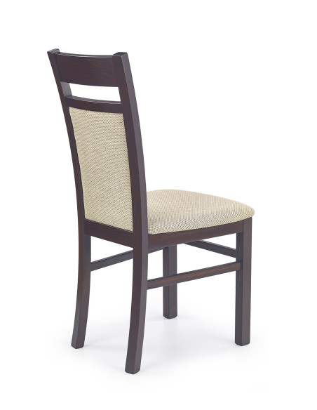 GERARD 2 Krzesło Drewniane Ciemny Orzech/Torent Beige - Klasa