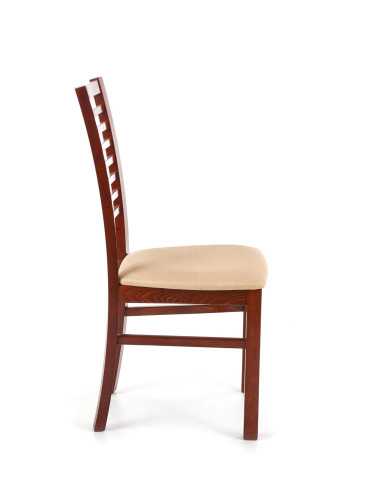 Stipo krzesło drewno lite bukowe tkanina - czereśnia ant. II / tap: MESH 1