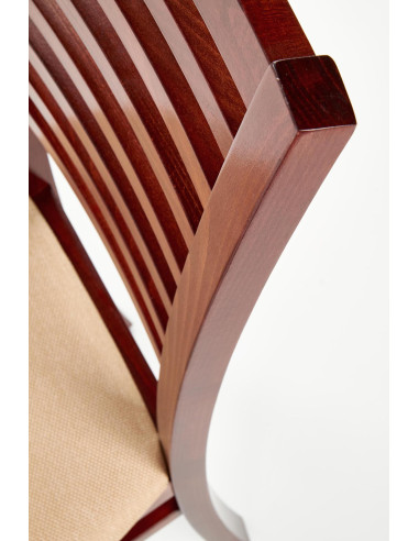 Stipo krzesło drewno lite bukowe tkanina - czereśnia ant. II / tap: MESH 1