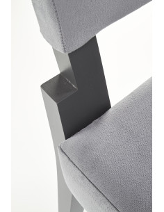 SORBUS Krzesło Drewniane Popiel/Grafitowe - Elegancja w Szarościach 2