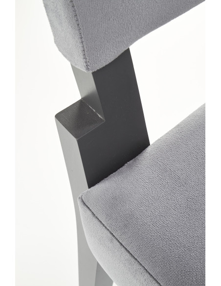 SORBUS Krzesło Drewniane Popiel/Grafitowe - Elegancja w Szarościach