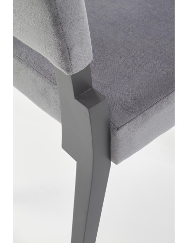 SORBUS Krzesło Drewniane Popiel/Grafitowe - Elegancja w Szarościach