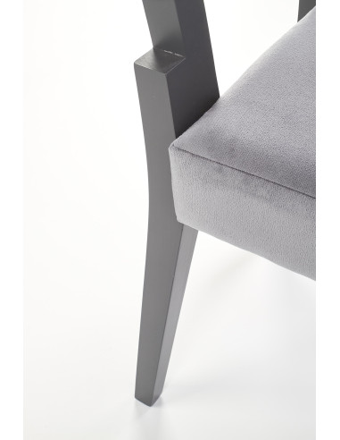 SORBUS Krzesło Drewniane Popiel/Grafitowe - Elegancja w Szarościach