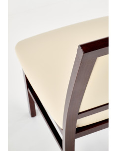 SYLWEK 1 Krzesło Drewniane Ciemny Orzech/Torent Beige Elegancja 2