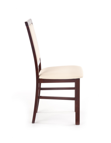 SYLWEK 1 Krzesło Drewniane Ciemny Orzech/Torent Beige Elegancja