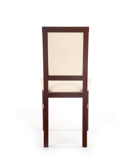 SYLWEK 1 Krzesło Drewniane Ciemny Orzech/Torent Beige Elegancja